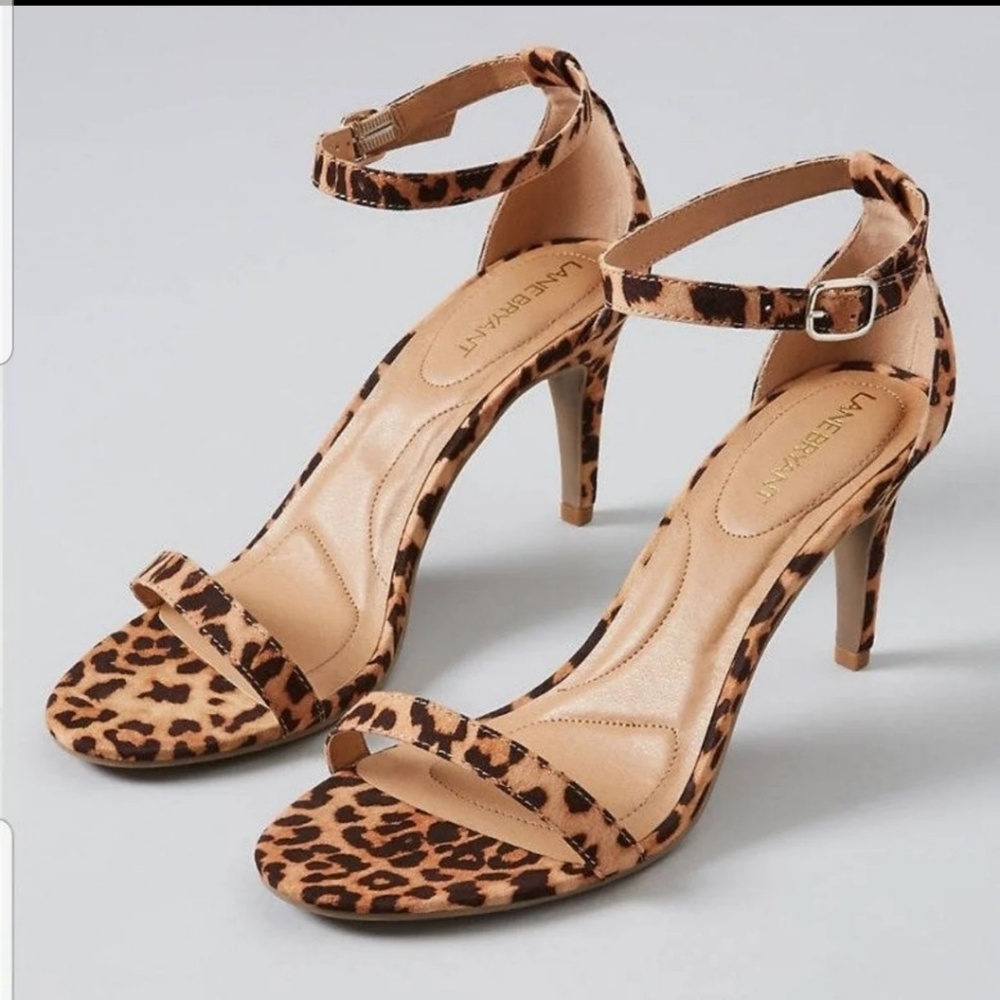Leopard Strap Ankle High Heels - Picture 3 of 4